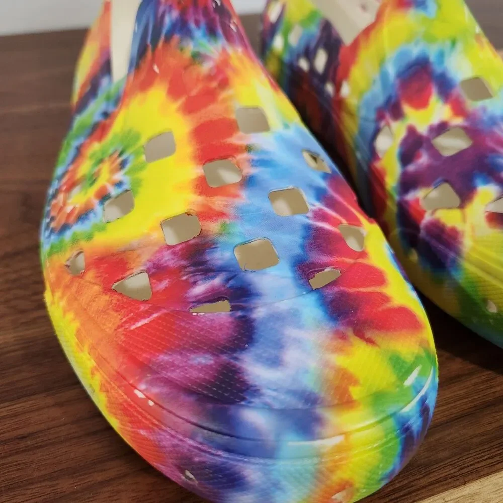 Vans Shoes Mens 11 Multicolor UA Slip-On TRK Tie-Dye Colorful Hippie VN0A5HF8TIE